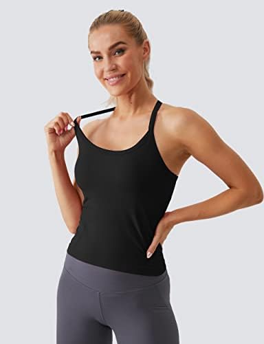 MathCat Workout Tank Tops For Women With Built In Bra Sleeveless Gym Tops Seamless Racerback Athletic Yoga Shirts