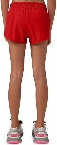 MCEDAR Girls Athletic Shorts With Liner Quick-Dry Lightweight Active Workout Sports Running Shorts With Zip Pocket