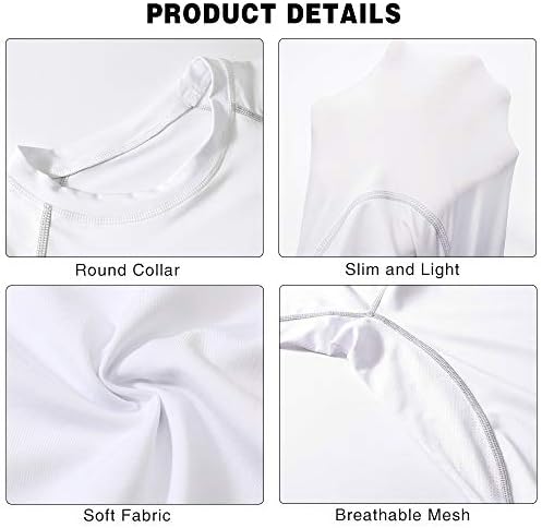 MEETYOO Mens Men's Compression Shirt Long Sleeve Athletic Workout Shirt