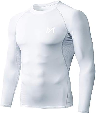 MEETYOO Mens Men's Compression Shirt Long Sleeve Athletic Workout Shirt