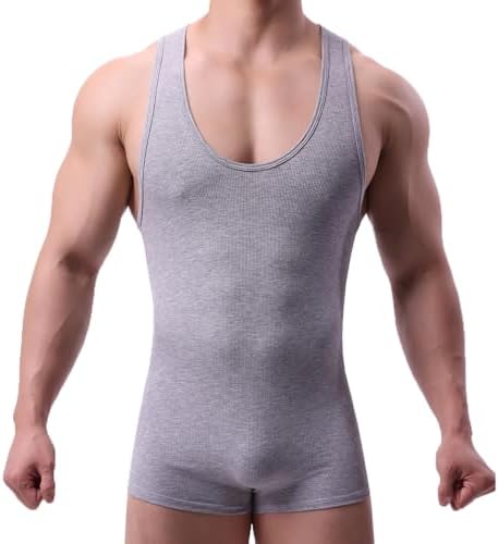 Men Athletic Supporters Bodysuits Leotard Wrestling Singlet Jumpsuits Seamless Slim Fits Shapewear Boxers