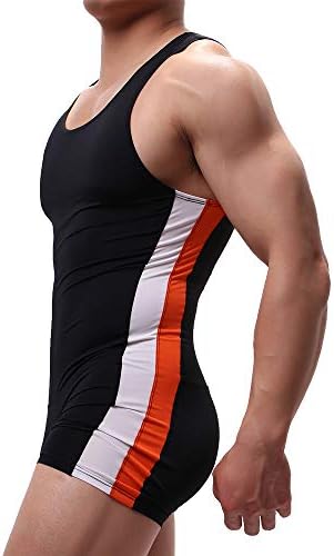 Men Bodysuit Sports Gym Athletic Supporters Undershirts Boxers Wrestling Singlets Jumpsuits Leotard