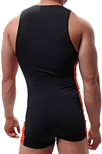 Men Bodysuit Sports Gym Athletic Supporters Undershirts Boxers Wrestling Singlets Jumpsuits Leotard