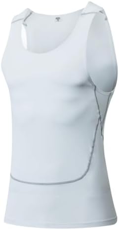 Men Compression Fitness Basketball Running Vest Elastic Sweat Wicking Shirt