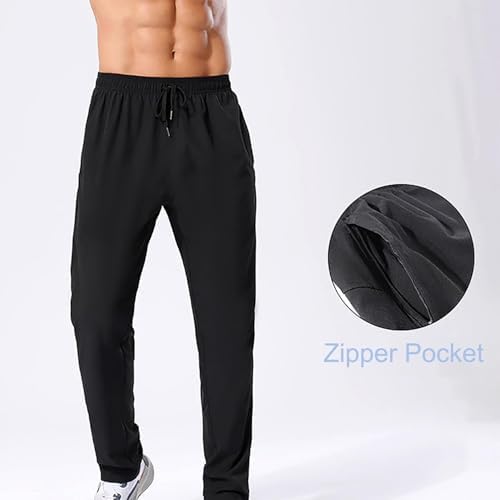 Men's Athletic Long Pants Lightweight And Quick-Dry With Pockets