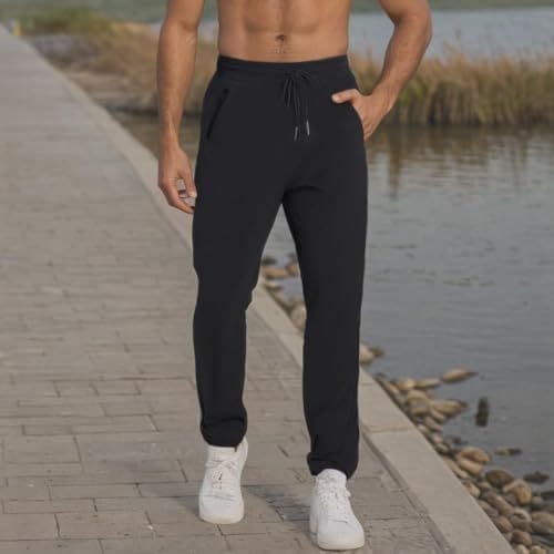 Men's Athletic Long Pants Lightweight and Quick-Dry with Pockets
