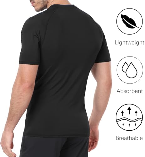 Men's Compression Shirts Cool Dry Short Sleeve Baselayer Athletic Workout T Shirts