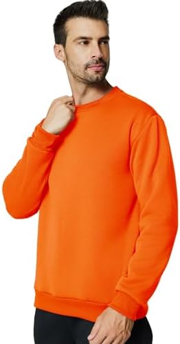 Men's Crewneck Sweatshirt Casual Long Sleeve Sweat Shirts Athletic Fleece Basic Pullover Shirts
