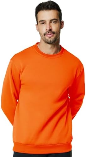 Men's Crewneck Sweatshirt Casual Long Sleeve Sweat Shirts Athletic Fleece Basic Pullover Shirts