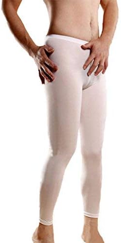 Men's Ice Silk See Through Long Pants Slim Leggings Tights