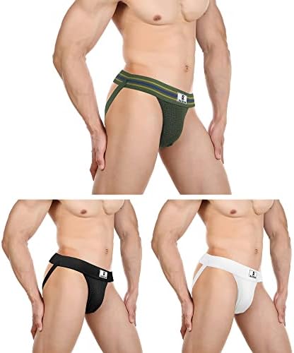 Men's Jock Strap Wide Band Mesh Male Underwear Jockstrap Athletic Supporter for Gym Vasectomy