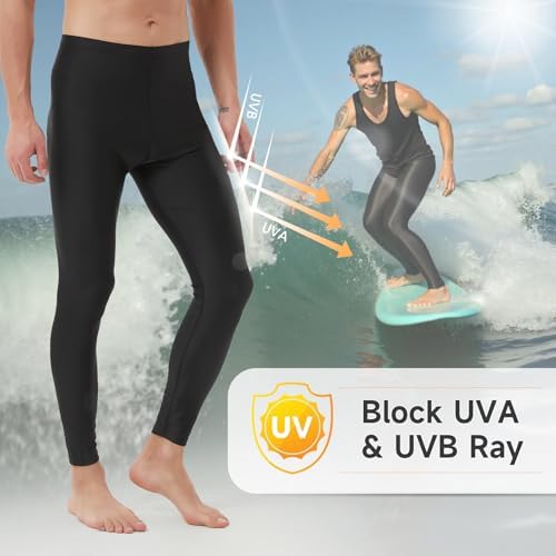 Men's Long Swim Pants UV Protection Compression Workout Surfing Legging Quick-Dry & Breathable Swimming Pants