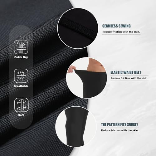 Men's Long Swim Pants UV Protection Compression Workout Surfing Legging Quick-Dry & Breathable Swimming Pants