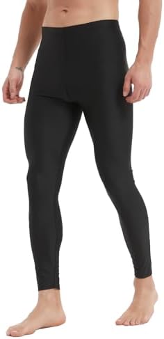 Men's Long Swim Pants UV Protection Compression Workout Surfing Legging Quick-Dry & Breathable Swimming Pants