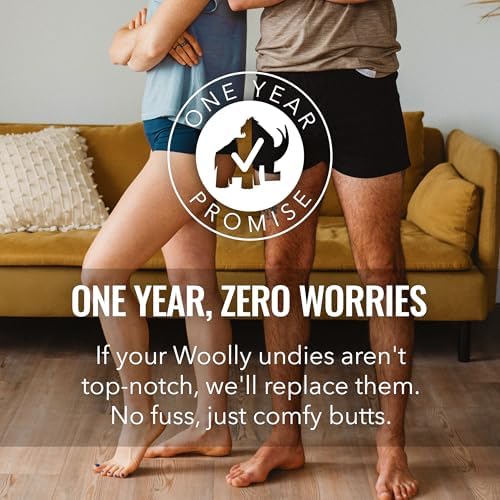 Men's Merino Boxers By Woolly RWS Certified Soft Stink Free Seattle Designed