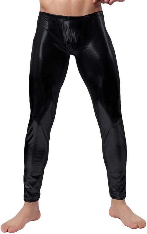 Men's Metallic Shiny Wet Look Leggings Pants