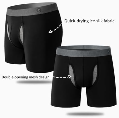 Men's Quick Dry Sports Briefs Breathable And Sweat Wicking Marathon Running Fitness Cycling Mountaineering 2 Pcs