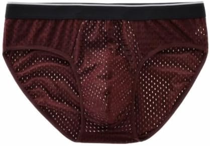 Mens breathable Ice Silk Triangle Underwear Mesh Large Size Summer Short Pants