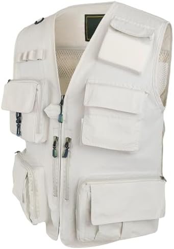 Mens Lightweight Safari Travel Fishing Photography Outdoor Work Cargo Vest With Pockets