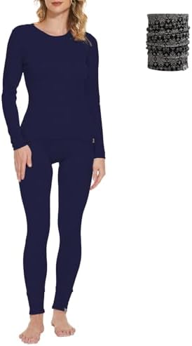 MERINNOVATION Merino Wool Base Layer Set for Women 100% Merino Wool Thermal Underwear Set
