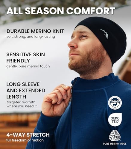 Merino Wool Base Layer Mens - Wool Half Zip Sweater Men - Merino Quarter Zip Sweater Lite Midweight Heavyweight And Socks