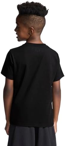 Messi Boys' Lifestyle Short Sleeve T-Shirt Slim-fit Logo Tee Cotton Blend Fabric