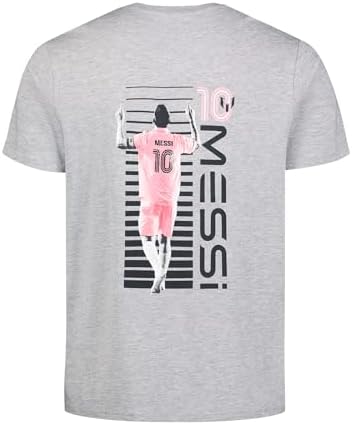 Messi Boys Lifestyle Short Sleeve T-Shirt Slim-fit Graphic Tee Cotton Blend Fabric