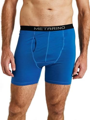 METARINO Men's Merino Wool Underwear - Ultra-Soft Boxer Briefs with Anti Odor for Hiking Travel & Everyday Comfort