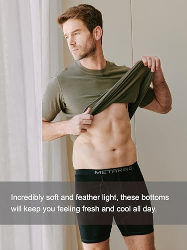 METARINO Outdoor-Ready Merino Wool Men's Underwear 3-Pack - Breathable Boxer Briefs For Hiking Skiing & Trave