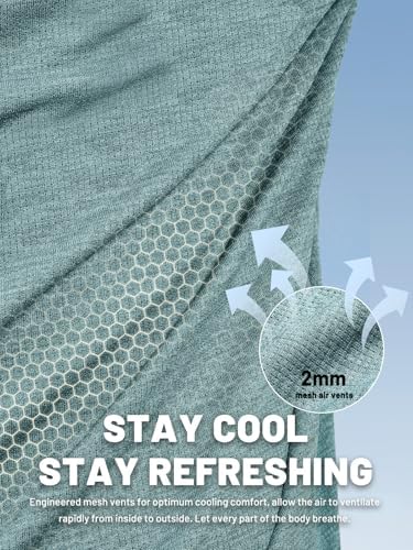 MIER Men's UPF 50+ Sun Protection Hoodie Long Sleeve SPF Fishing Hiking Running Thumbhole Shirts Hooded Quick Dry Lightweight