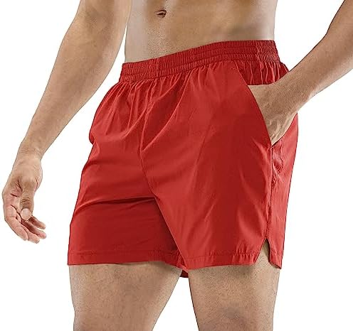 MIER Men's Workout Running Shorts Quick Dry Active 5 Inches Shorts with Pockets Lightweight Breathable