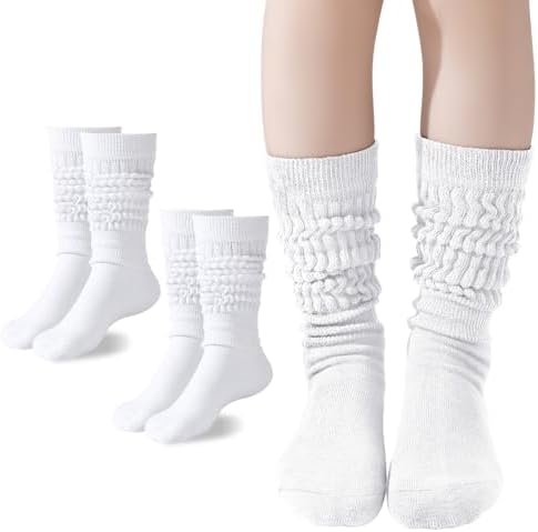 Mini angel Slouch Socks Girls Scrunch Socks Kids Knee High Socks Soft Warm Stacked Boot Socks 2/3 Pairs