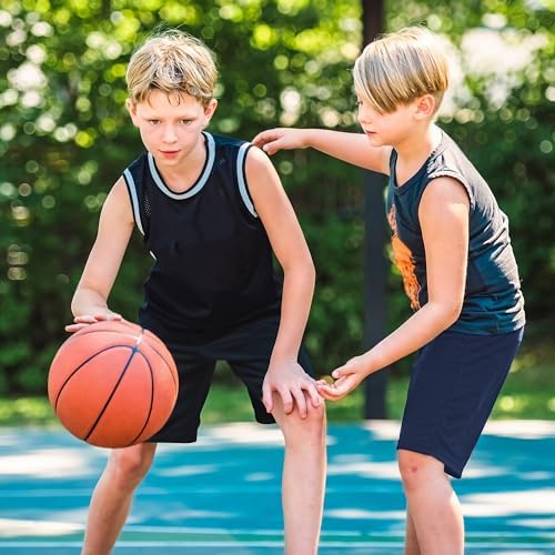 MLYENX 5 Pack Boys Athletic Shorts Active Performance Youth Kids Basketball Shorts Quick Dry With Elastic Waist Pockets