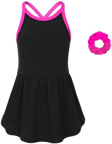 MODAFANS Girls Tennis Golf Dress Sleeveless Athletic Pleated Outfits Sets Built In Shorts With Pockets