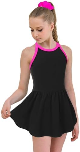 MODAFANS Girls Tennis Golf Dress Sleeveless Athletic Pleated Outfits Sets Built In Shorts With Pockets