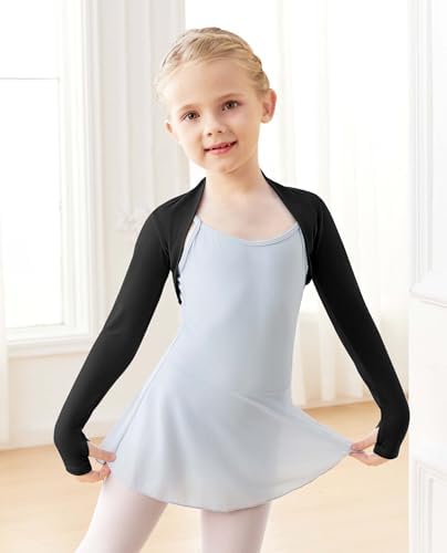 Modal Girls Kids Ballet Shrug Sweater Open Front Athletic Bolero Cardigan For Leotards