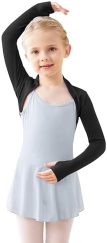 Modal Girls Kids Ballet Shrug Sweater Open Front Athletic Bolero Cardigan for Leotards
