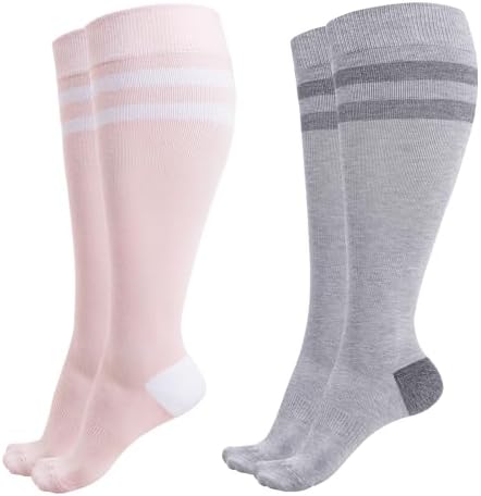Momcozy Compression Socks for Women Wide Calf 15-20mmHg Knee High Support Socks for Pregnancy Nurses Travel Flying