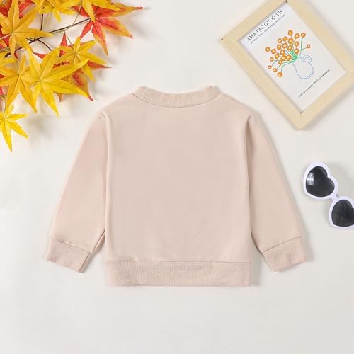 Mommy And Me Letter Print Matching Family Outfits Long Sleeve Crewneck Casual Sweatshirt T-Shirt