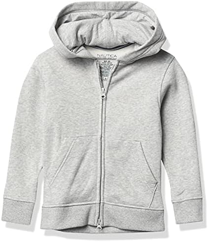 Nautica boys Long Sleeve Sensory-friendly Fleece Full Zip Hoodie