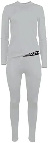 Nautica Girls Base Layer Top & Bottom Long Johns Thermal Underwear Set