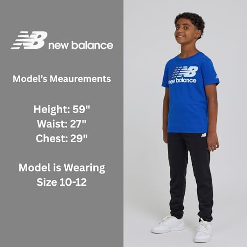 New Balance 3Pc Sweatsuit For Boys & Toddlers - Pullover Hoodie T-Shirt Jogger Kids Soft Cotton Blend Fleece (2T-12)
