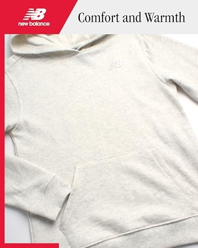 New Balance Active Girls Sweatshirt - Breathable Athletic Fleece Pullover Hoodies For Girls With Pockets (Sizes: 7-16)