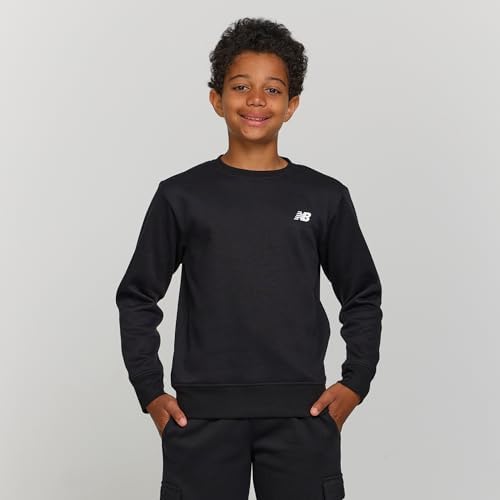 New Balance Boys And Toddlers’ 2 Piece Set – Soft Fleece Crewneck Pullover Sweatshirt Cargo Sweatpants Sweatsuit (2T-12)