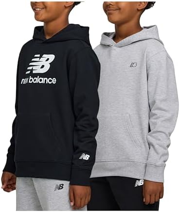 New Balance Boys Hoodie 2-Pack – Premium Comfy Cotton Blended Fleece Pullover Hoodies for Kids Soft Boys Sweatshirts