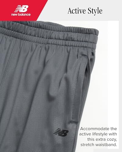New Balance Boys Sweatpants - 4 Pack Active Tricot Boys Joggers Athletic Pants Kids Activewear Pants With Pockets (4-20)
