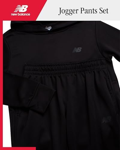 New Balance Boys Sweatsuit Set - 2 Piece Tech Fleece Hoodie Sweatshirt And Jogger Pants Outfit - Tracksuit For Boys (2T-16)