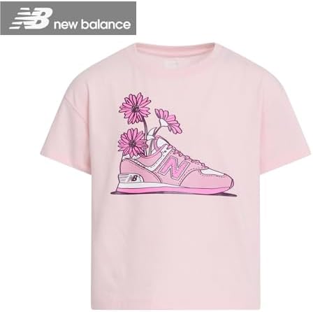 New Balance Girls 3pc Sweatsuit - Cotton Blend Fleece Activewear Set - Pullover Crewneck Hoodie T-Shirt Jogger (4-12)