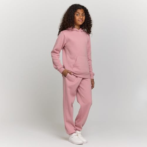 New Balance Girls Athletic 2 Piece – Soft Fleece Pullover Hoodie Sweatshirt & Joggers Sweatsuit Activewear Set (4-12)