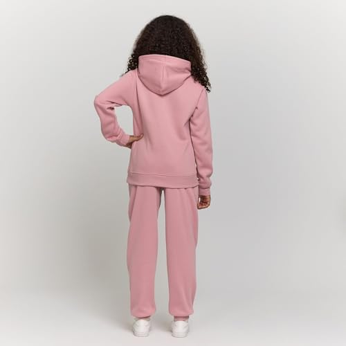 New Balance Girls Athletic 2 Piece – Soft Fleece Pullover Hoodie Sweatshirt & Joggers Sweatsuit Activewear Set (4-12)